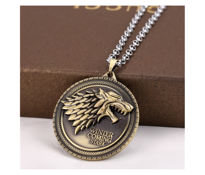 Pendant Stark Wolf Head Logo Bronze - Zoom Image 2