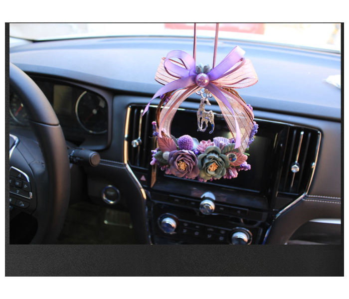 Rose Car Hanging Decoration Purple - Zoom Image