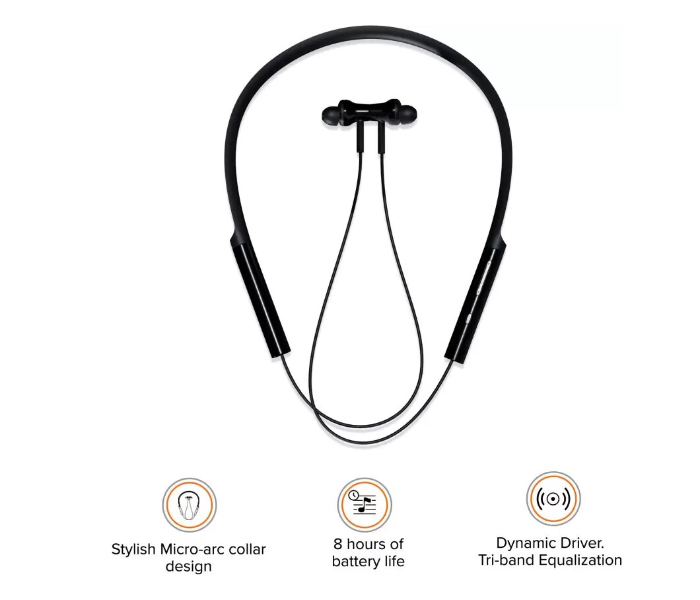 Xiaomi MBNE01 Mi Bluetooth Neckband Earphones - Black - Zoom Image 2