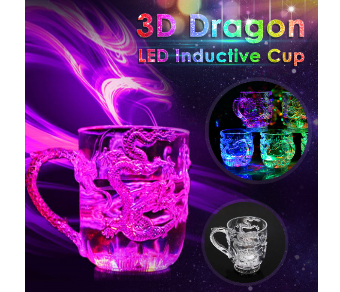 Generics DLM01 Creative Dragon LED Inductive Rainbow Party Automatic Flashing Light Whisky Beer Mug Cup - Zoom Image 1