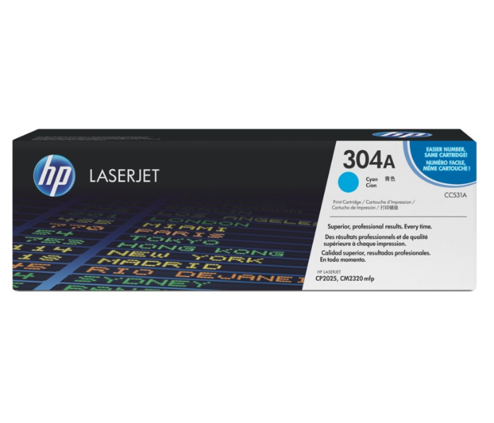 HP 304A CC531 LaserJet Toner Cartridge Original Cyan - Zoom Image