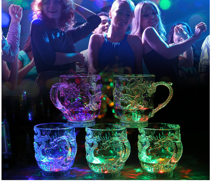 Generics DLM01 Creative Dragon LED Inductive Rainbow Party Automatic Flashing Light Whisky Beer Mug Cup - Zoom Image 2