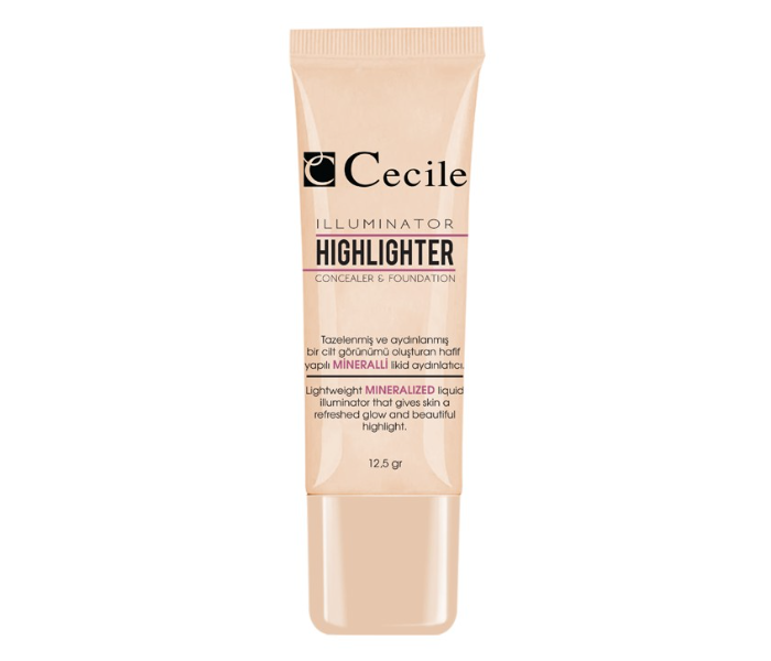 Cecile IH02 Illuminator Highlighter Concealer Foundation Sun Shine - Zoom Image