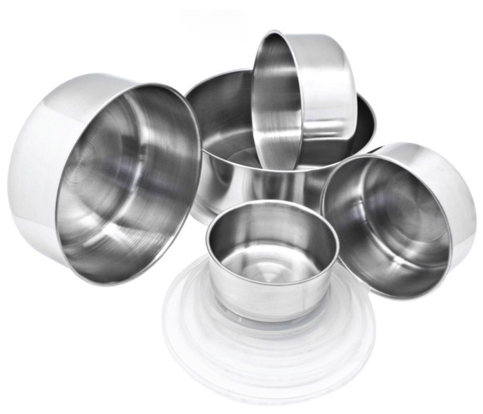 5 Pcs Set Stainless Steel Storage Bowls  - Zoom Image 1