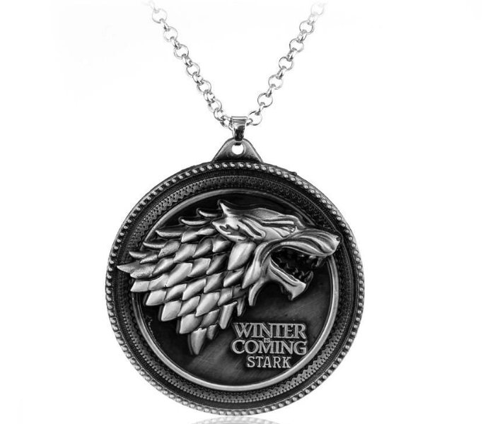 Pendant Stark Wolf Head Logo Silver - Zoom Image 2