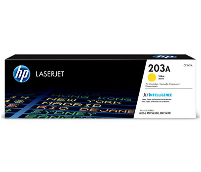 HP CF542A 203A LaserJet Toner Cartridge Original Yellow - Zoom Image