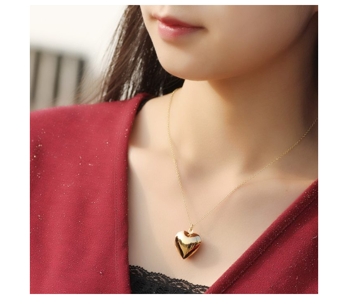 Rand A355 Openable Pendant Photo Picture Frame Heart Shaped Necklace Gold  - Zoom Image 2