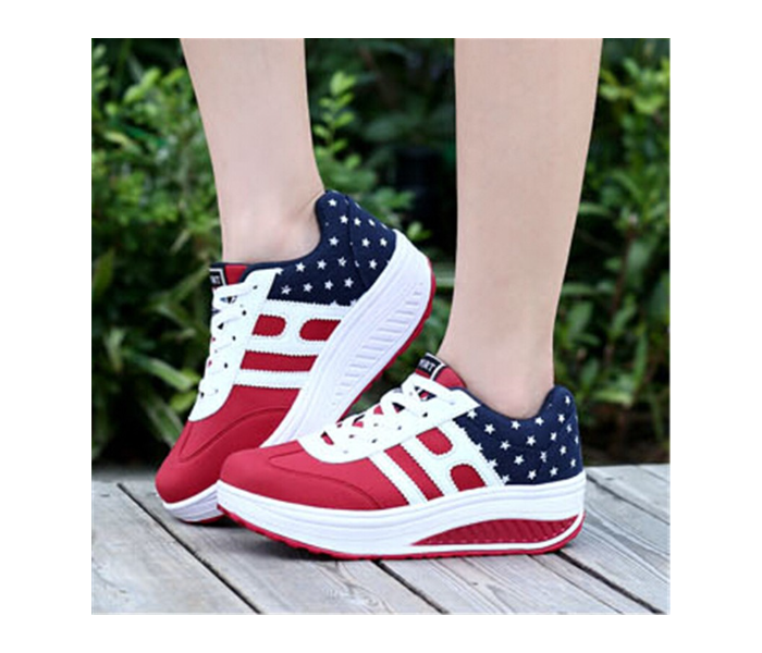 Women Casual Breathable Fashion Style Slip Wearable Shoes EU-39 – Red - Zoom Image 2