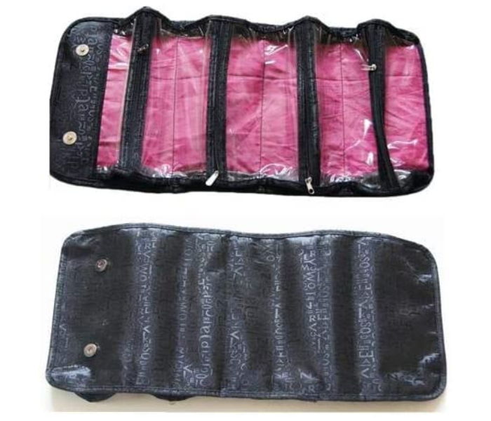 Roll on Go Makeup Bag Transparent Roll-Up Design - Black - Zoom Image 2