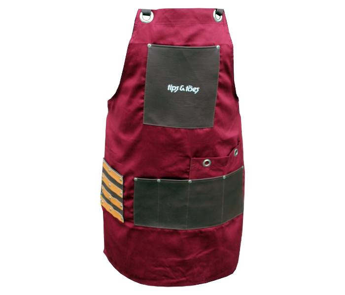 Tips - Toes TT751 Barber PU Leather Aprons Maroon - Zoom Image 4