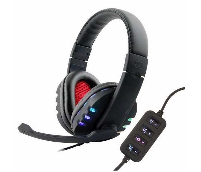 KOMC K4 Multimedia Stereo Gaming Headphone with Noise Cancelling Feature – Red  - Zoom Image 1