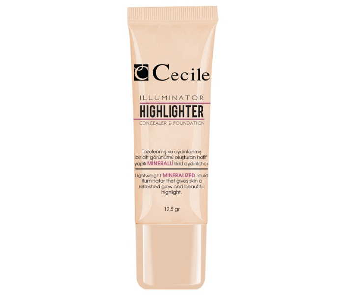 Cecile CF02 Illuminator Highlighter Concealer FoundationSun Light - Zoom Image