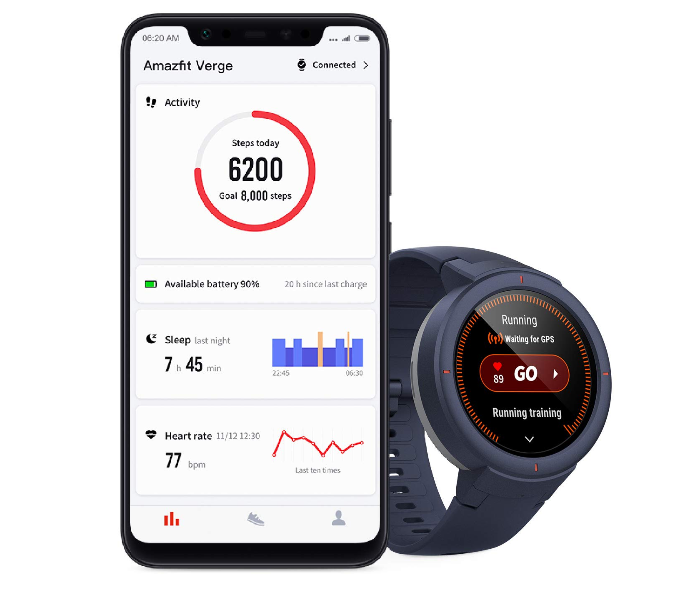 Amazfit Verge Smart Watch - Blue - Zoom Image 4