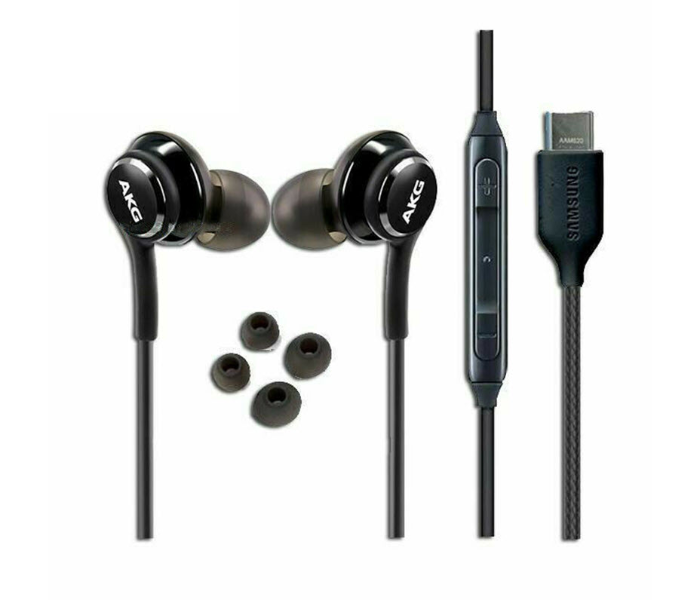 AKG Genuine Quality Type C Connector Earphone - Black - Zoom Image 1