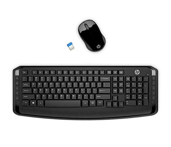 HP 3ML04AA Wireless Keyboard and Mouse - Black - Zoom Image 1