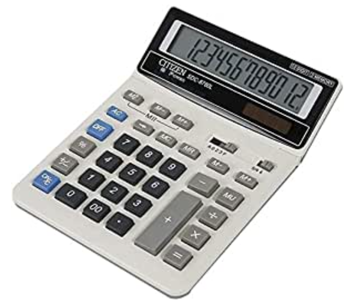 Citizen CTZ SDC 868L 12 Digit Basic Calculator White - Zoom Image