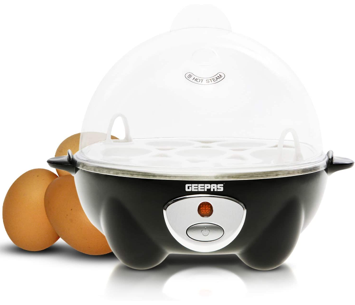 Geepas GEB63020UK 2 in 1 Upto 7 Capacity Egg Boiler - Black - Zoom Image 1