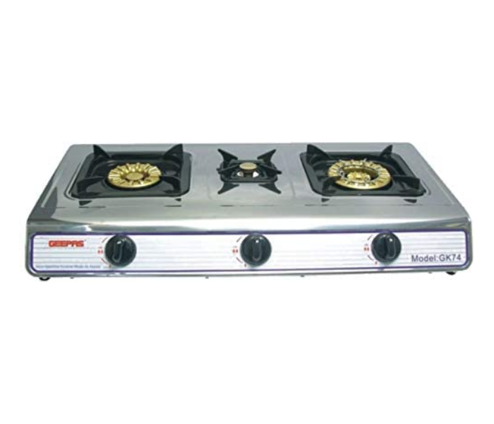 Geepas GK74 3 Burner Stainless Steel Gas Cooker - Zoom Image