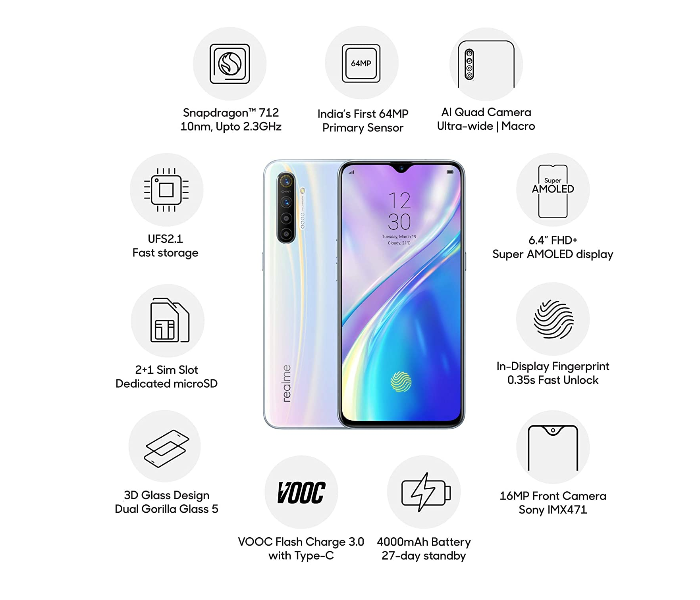 Realme XT 6GB RAM 64GB - White - Zoom Image 6