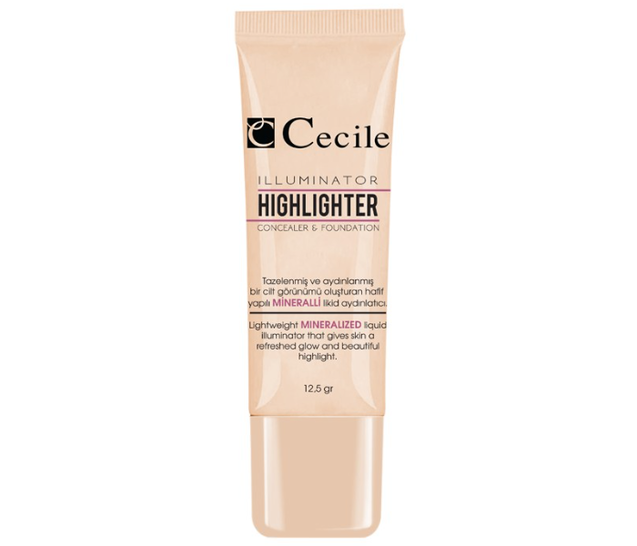 Cecile CF01 Illuminator Highlighter Concealer Foundation Pinky Light - Zoom Image