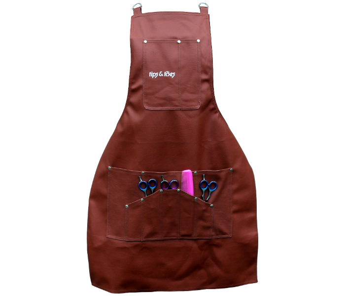 Tips - Toes TT750 Barber PU Leather Aprons - Brown - Zoom Image 1