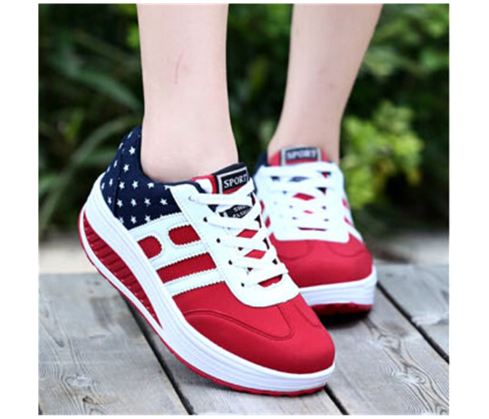 Women Casual Breathable Fashion Style Slip Wearable Shoes EU-38 – Red - Zoom Image 3