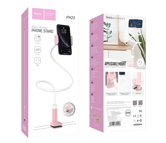 Hoco PH23 Balu Phone Stand Mobile Holder for 4.5-6.5 inch Mobile Phones -Pink  - Zoom Image 6