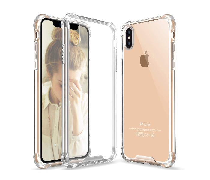 Generic MB Hybrid PC Hard Panel TPU Bumper Anti-Scratch Shockproof 6.5 inch Slim Cover For iPhone XS Max - Clear - Zoom Image 1