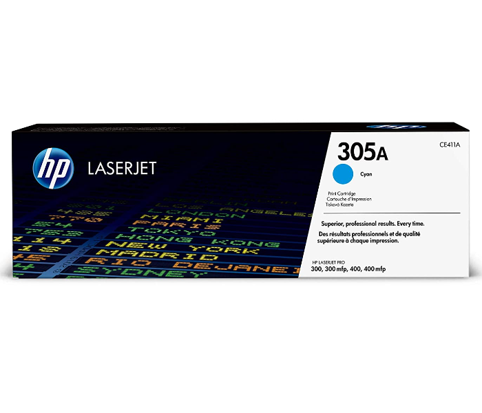 HP 305A CE411 LaserJet Toner Cartridge Original Cyan - Zoom Image