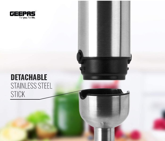 Geepas GHB43017UK 800W Powerful Hand Blender - Black and Silver - Zoom Image 2