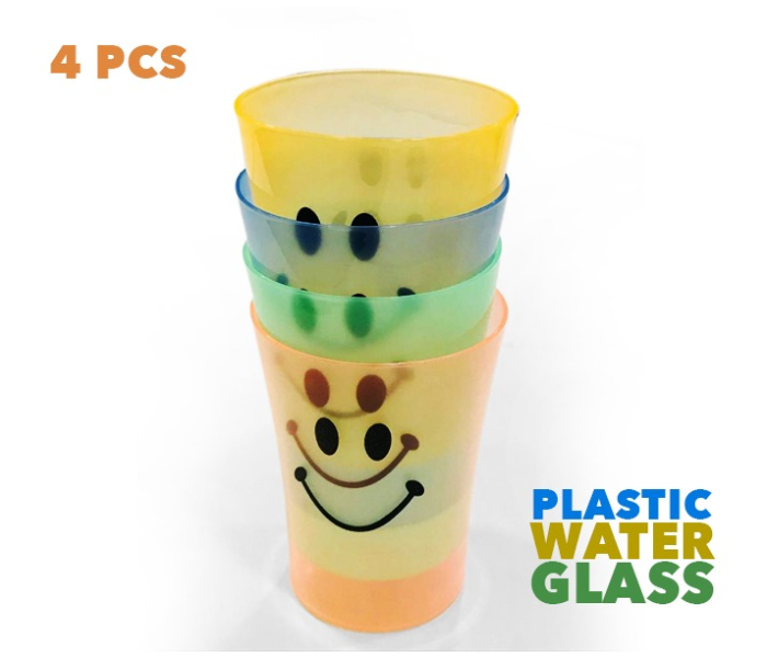 EN4272 Plastic 4 Pieces Smiley Water Cup  - Zoom Image 2