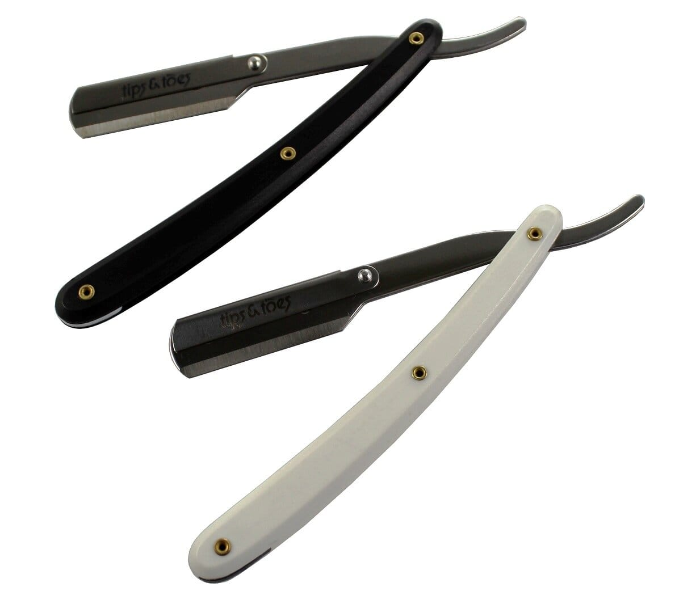 Tips - Toes TT730 Professional Straight Edge Barber Razor - White and Black - Zoom Image 1