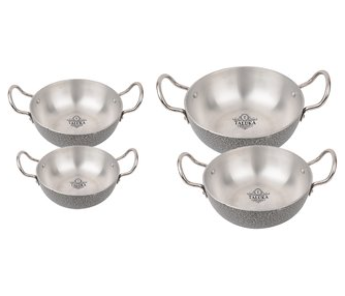 4 Pcs High Quality Aluminium Kadai Set  - Zoom Image