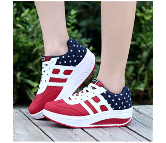 Women Casual Breathable Fashion Style Slip Wearable Shoes EU-37 – Red - Zoom Image 2