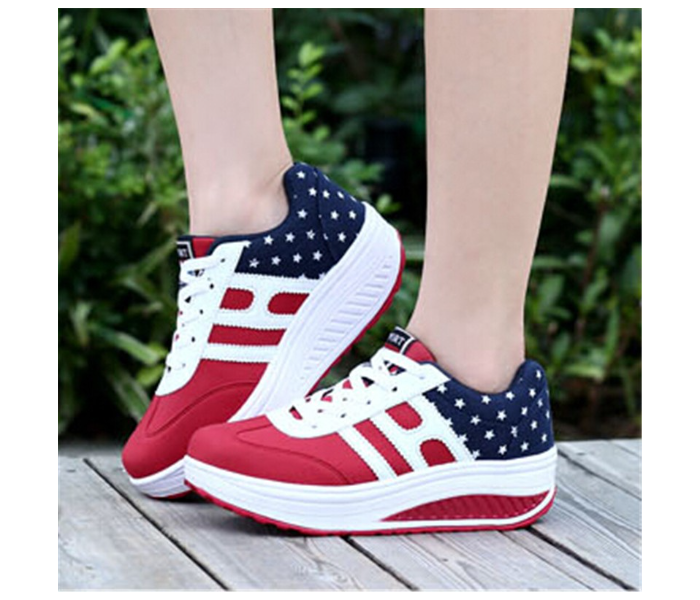 Women Casual Breathable Fashion Style Slip Wearable Shoes EU-38 – Red - Zoom Image 2