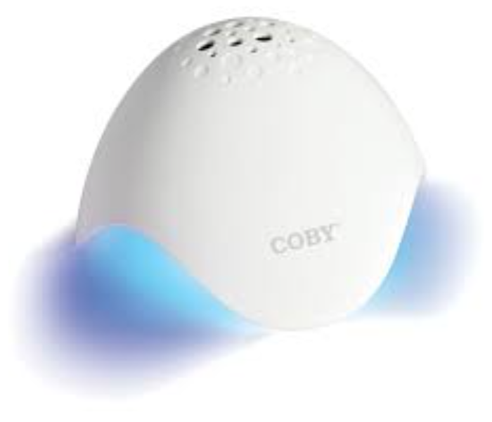 COBY CSBT326WH Light Up Bluetooth Dome Speaker - White - Zoom Image 2