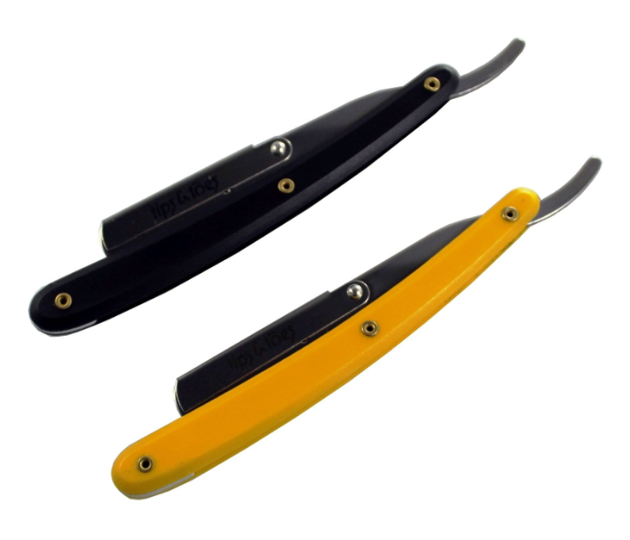 Tips - Toes TT730 Professional Straight Edge Barber Razor - Yellow and Black - Zoom Image 2