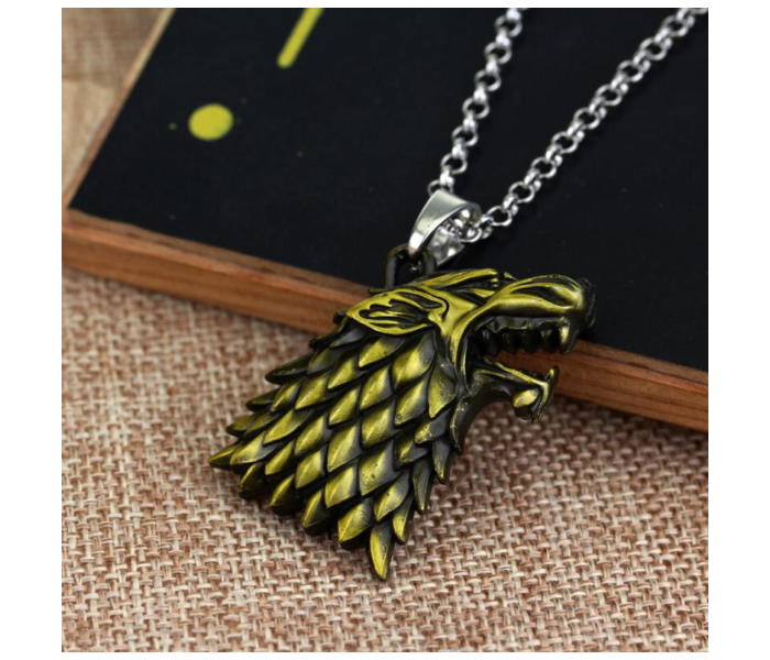 Necklace Stark Wolf Of Game Of Thrones Bronze - Zoom Image 1