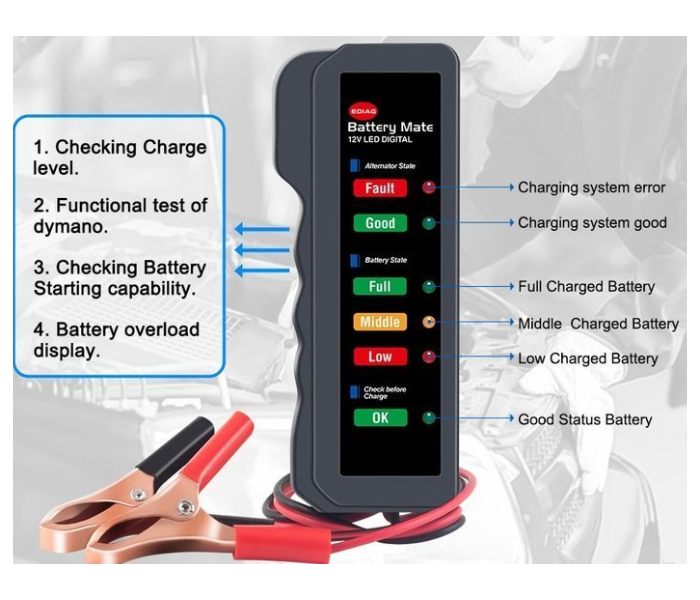 Ediag BM310 Car Battery Tester Black - Zoom Image 2