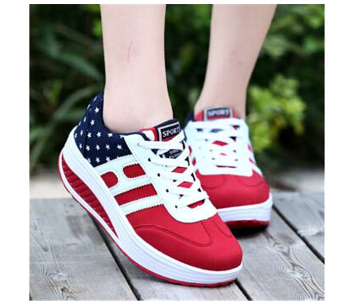 Women Casual Breathable Fashion Style Slip Wearable Shoes EU-35 – Red - Zoom Image 2