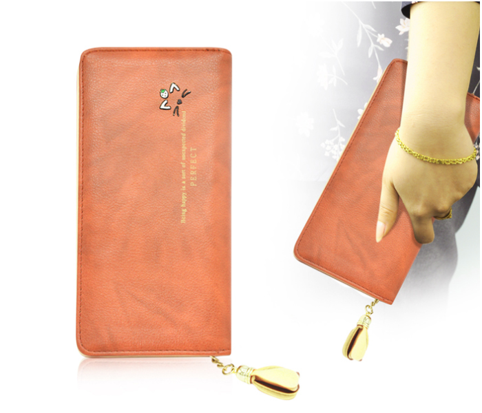 Womens Fashion Leather Wallet BH4452 - Brown - Zoom Image