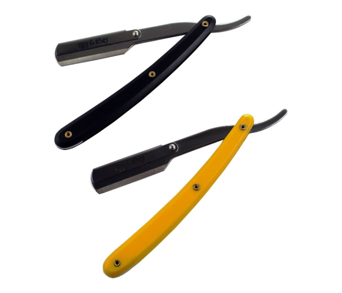 Tips - Toes TT730 Professional Straight Edge Barber Razor - Yellow and Black - Zoom Image 1