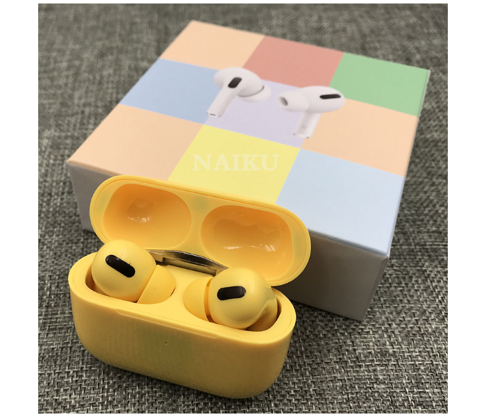 NAIKU Original PK i90000 Air Pro 3 TWS 1:1 Clone Airpodering Bluetooth Earphone Wireless Headphones Earbuds Stereo Headset -Yellow - Zoom Image