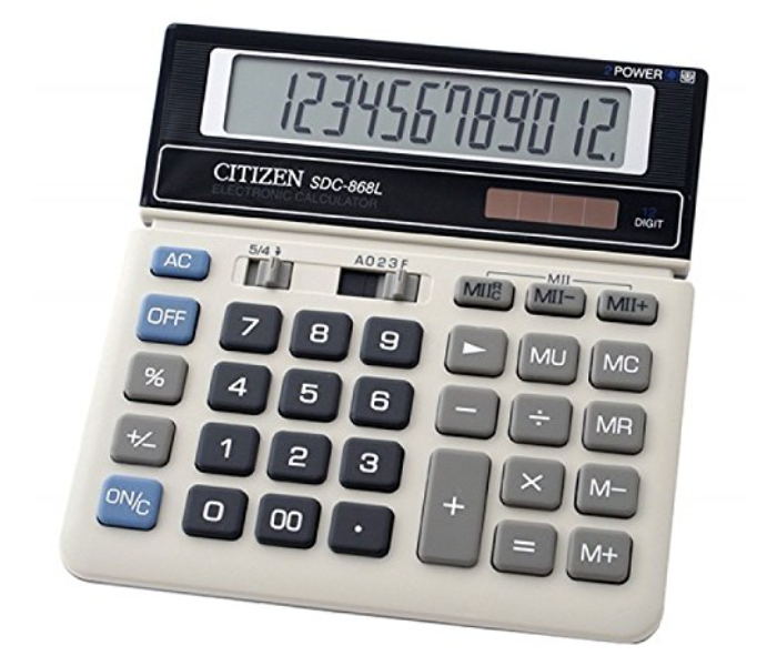 Citizen CTZ SDC 9010 10 Digit Basic Calculator White - Zoom Image