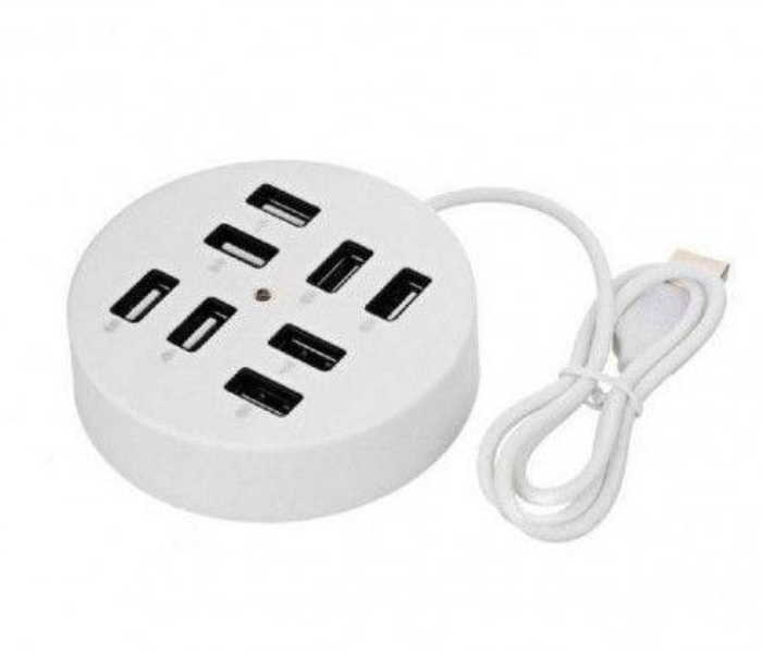 8Port USB Hub White - Zoom Image 1