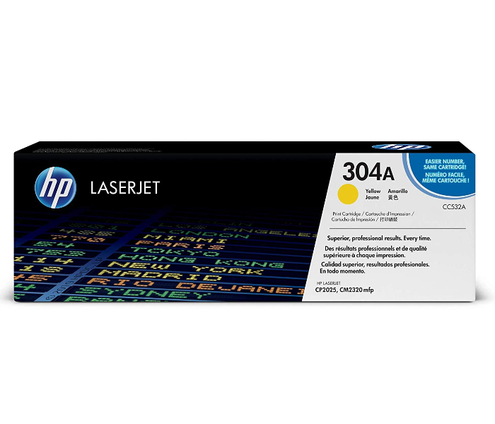 HP 304A CC532 LaserJet Toner Cartridge Original Yellow - Zoom Image