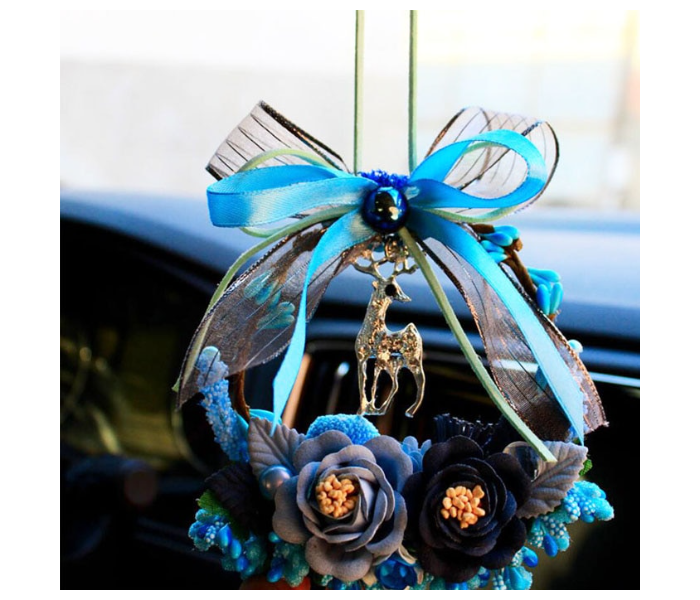 Rose Car Hanging Decoration Blue - Zoom Image