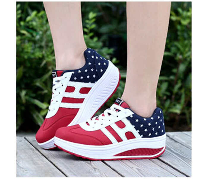 Women Casual Breathable Fashion Style Slip Wearable Shoes EU-36 – Red - Zoom Image 1