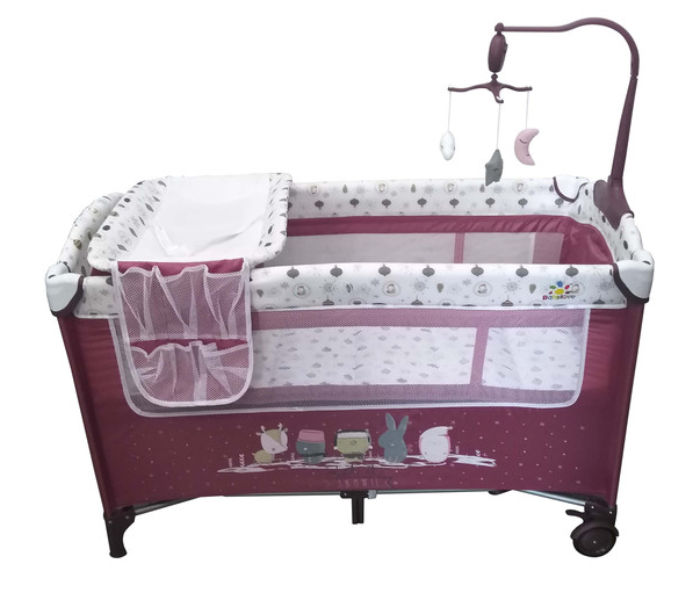 Babylove 27-610P Baby Love Playpen Two Layers With Toys - Rose - Zoom Image 2