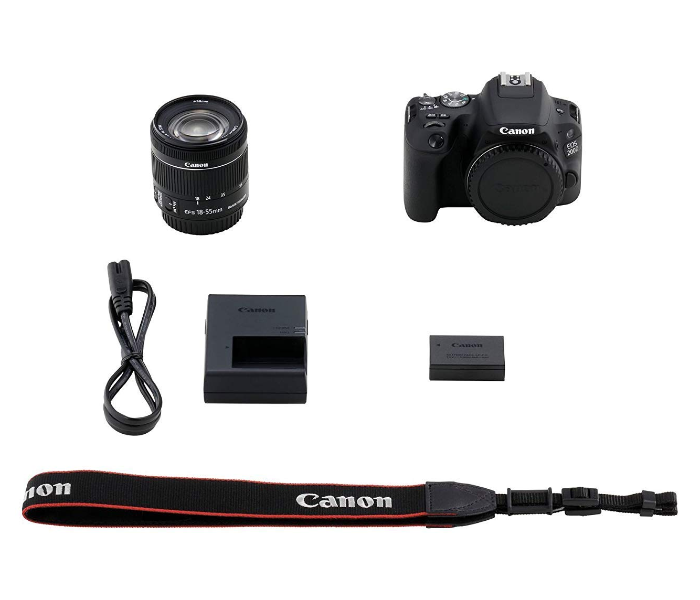 Canon EOS 200D 24.2MP Digital SLR Camera and EF-S 18-55 mm f4 is STM Lens - Black - Zoom Image 7